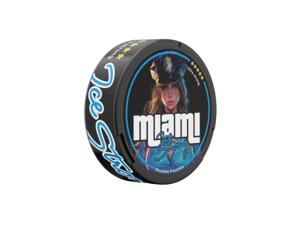 Miami Ice Strong Snus Nicotine Pouches - Intense Mint Flavor with Extra Strong Kick