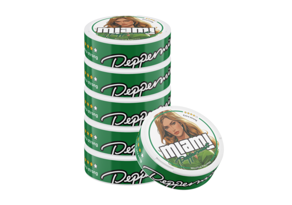 Miami Peppermint Snus Nicotine Pouches - Bold and Exhilarating Minty Freshness