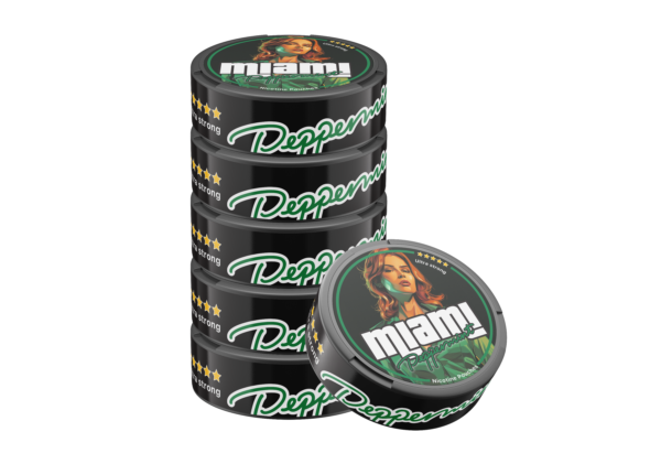 Miami Peppermint Snus Nicotine Pouches - Bold and Exhilarating Minty Freshness