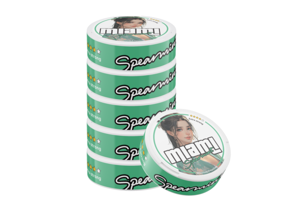 Miami Spearmint Snus Nicotine Pouches - Cool and Soothing Mint Flavor