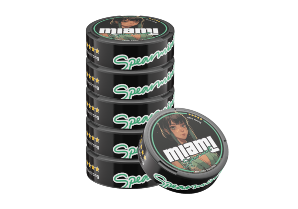 Miami Spearmint Snus Nicotine Pouches - Cool and Soothing Mint Flavor