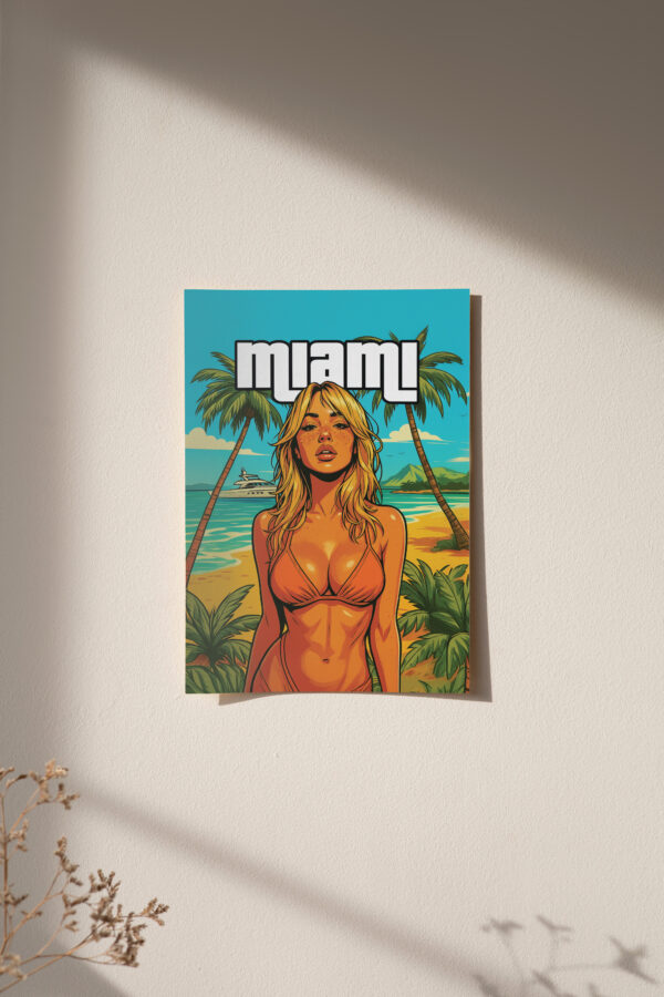 Miami Beach Mango Blonde poster - Image 2