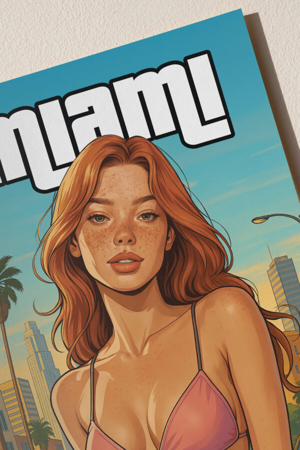 Miami Watermelon Sunset Street poster